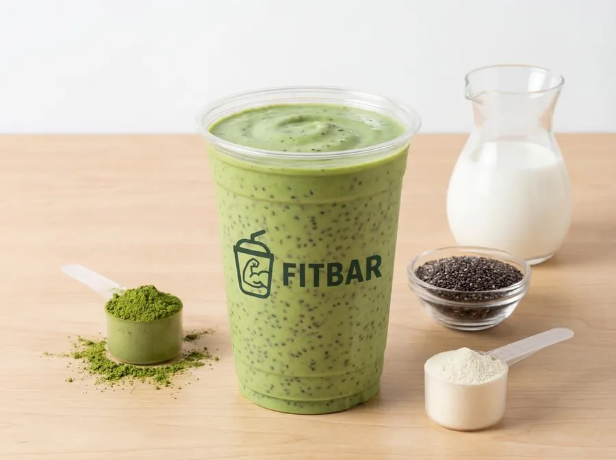 Batido Fitbar con matcha, chía y proteína